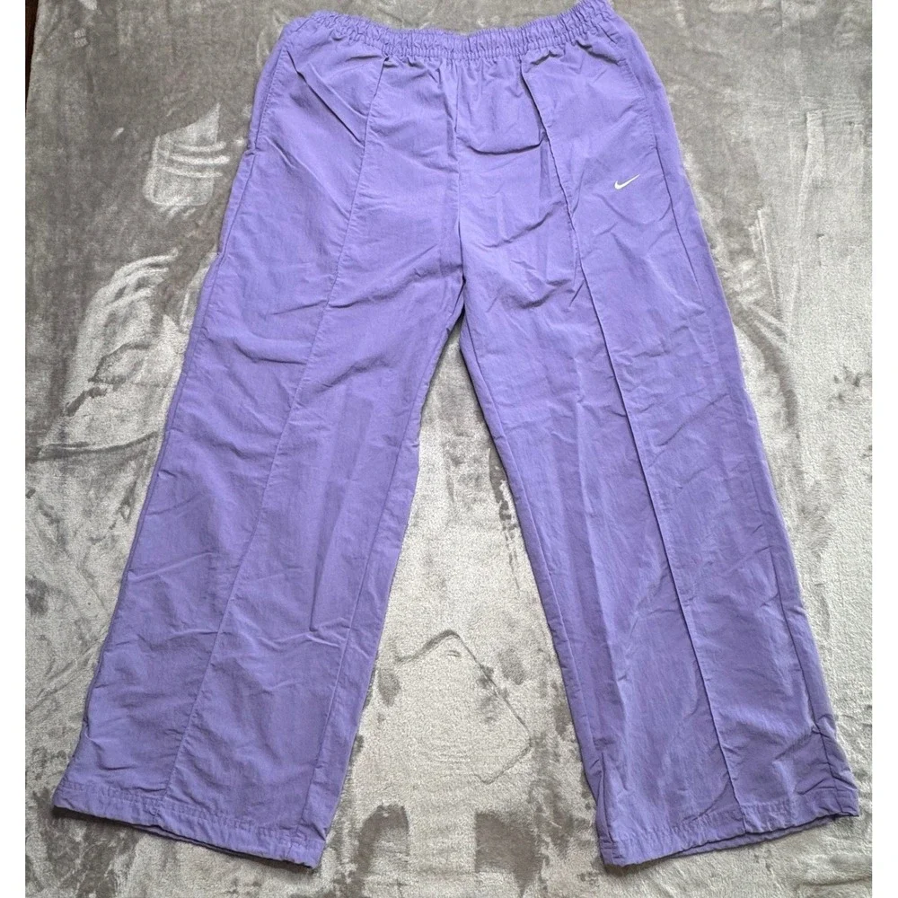 Nike Womens XL Everything Wovens Mid Rise Pants Dusty Amethyst Street wear Baggy